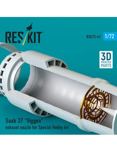 Saab 37 Viggen exhaust nozzle for Special Hobby kit (3D Printed), 1...