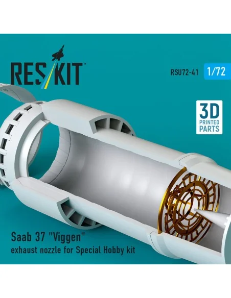 Saab 37 Viggen exhaust nozzle for Special Hobby kit (3D Printed), 1...