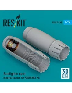 Eurofighter open exhaust nozzles for Hasegawa kit (3D Printed), 1/7...