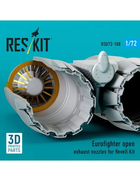 Eurofighter open exhaust nozzles for Revell kit (3D Printed), 1/72 ...