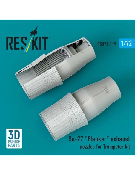 Su-27 Flanker exhaust nozzles for Trumpeter kit (3D Printed), 1/72 ...