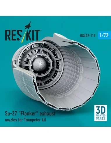 Su-27 Flanker exhaust nozzles for Trumpeter kit (3D Printed), 1/72 ...