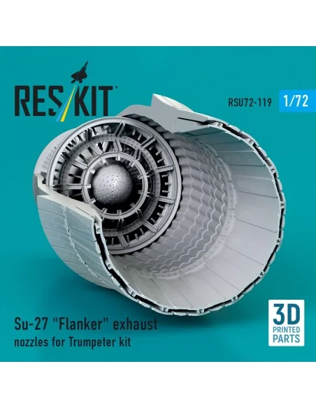 [NO_DESC] Su-27 Flanker exhaust nozzles for Trumpeter kit (3D Print...