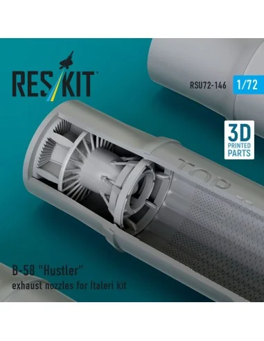 B-58 Hustler exhaust nozzles for Italeri kit (3D Printed), 1/72 - R...