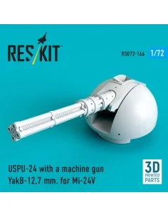 USPU-24 with a machine gun YakB-12, 7 mm for Mi-24V (3D Printed), 1...