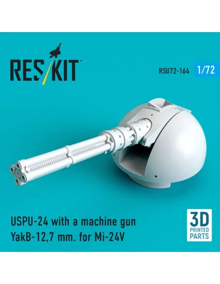 USPU-24 with a machine gun YakB-12, 7 mm for Mi-24V (3D Printed), 1...
