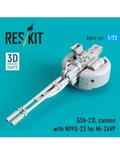 [NO_DESC] GSh-23L cannon with NPPU-23 for Mi-24VP (3D Printed), 1/7...