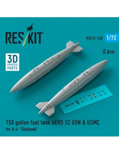 150 gallon fuel tank AERO 1C USN & USMC for A-4 Skyhawk (2 pcs) (3D...
