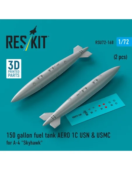 150 gallon fuel tank AERO 1C USN & USMC for A-4 Skyhawk (2 pcs) (3D...