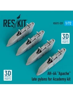AH-64 Apache late pylons for Academy kit (3D Printed), 1/72 - ResKi...