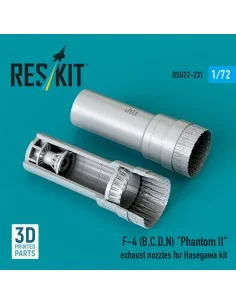 F-4 (B, C, D, N) Phantom II exhaust nozzles for Hasegawa kit (3D Pr...