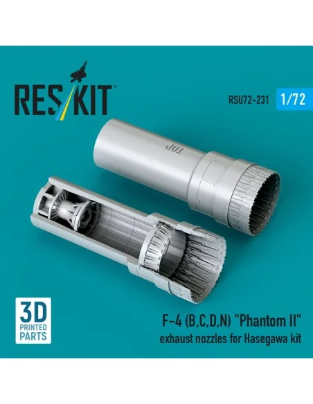 F-4 (B, C, D, N) Phantom II exhaust nozzles for Hasegawa kit (3D Pr...