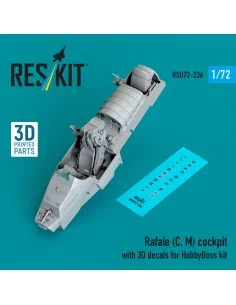 Rafale (C, M) cockpit with 3D decals for HobbyBoss kit (3D Printed)...