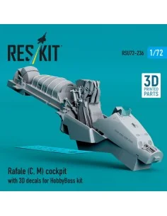 Rafale (C, M) cockpit with 3D decals for HobbyBoss kit (3D Printed)... 2