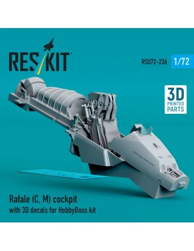 Rafale (C, M) cockpit with 3D decals for HobbyBoss kit (3D Printed)...