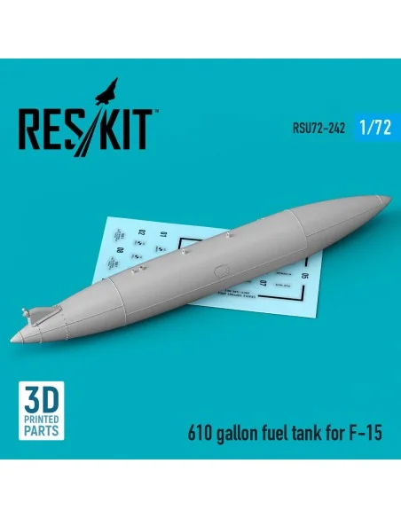 610 gallon fuel tank for F-15 (1 pcs) (3D Printed), 1/72 - ResKit M...