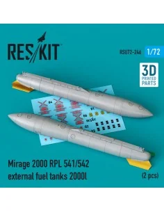 Mirage 2000 RPL 541/542 external fuel tanks 2000lt (2 pcs) (3D Prin...