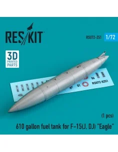 610 gallon fuel tank for F-15(J, DJ) Eagle (3D Printed), 1/72 - Res...