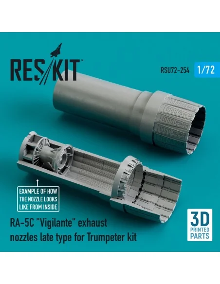 RA-5C Vigilante exhaust nozzles late type for Trumpeter kit (3D Pri...