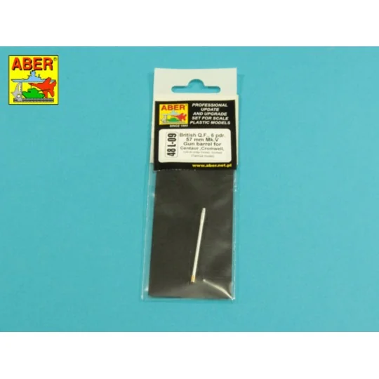 British Q.F., 6 pdr.57mm Mk.V gun barrel for Centaur, Cromwell, 1/4... British Q.F., 6 pdr.57mm Mk.V gun barrel for Centaur, Cromwell, 1/4...