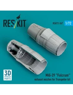 MiG-29 Fulcrum exhaust nozzles for Trumpeter kit (3D Printed), 1/72...