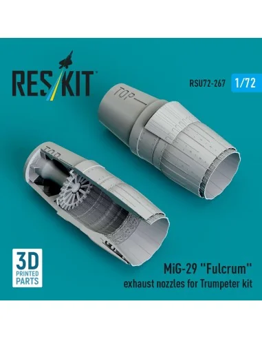 MiG-29 Fulcrum exhaust nozzles for Trumpeter kit (3D Printed), 1/72...