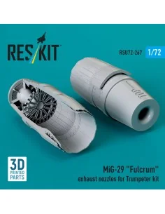MiG-29 Fulcrum exhaust nozzles for Trumpeter kit (3D Printed), 1/72... 2