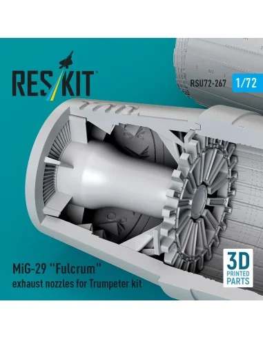 MiG-29 Fulcrum exhaust nozzles for Trumpeter kit (3D Printed), 1/72...