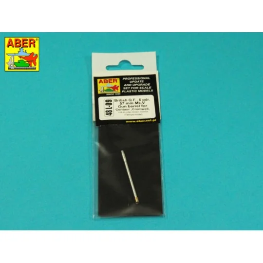 British Q.F., 6 pdr.57mm Mk.V gun barrel for Centaur, Cromwell, 1/4... British Q.F., 6 pdr.57mm Mk.V gun barrel for Centaur, Cromwell, 1/4...