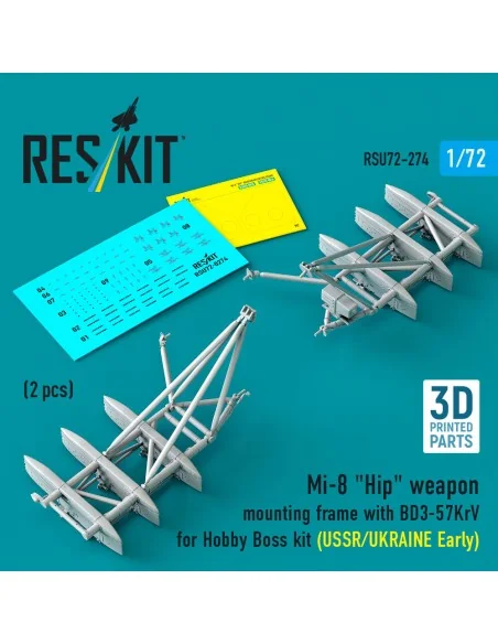 Mi-8 Hip weapon mounting frame with BD3-57KrV for Hobby Boss kit (U...