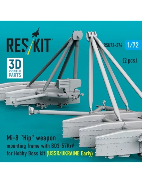 Mi-8 Hip weapon mounting frame with BD3-57KrV for Hobby Boss kit (U...