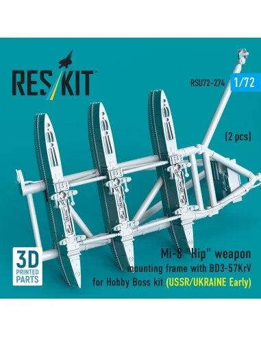 Mi-8 Hip weapon mounting frame with BD3-57KrV for Hobby Boss kit (U...
