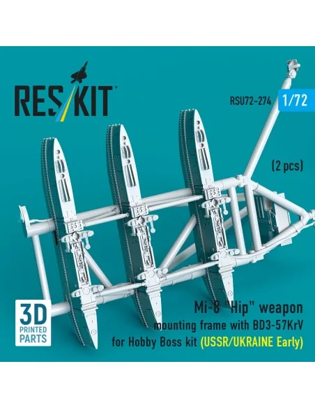 Mi-8 Hip weapon mounting frame with BD3-57KrV for Hobby Boss kit (U...