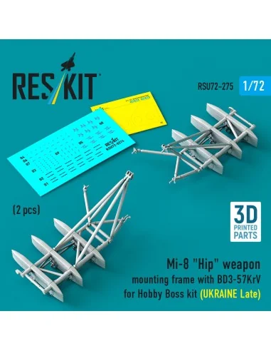Mi-8 Hip weapon mounting frame with BD3-57KrV for Hobby Boss kit (U...