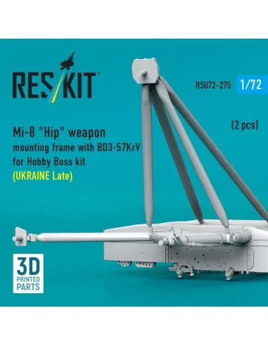 Mi-8 Hip weapon mounting frame with BD3-57KrV for Hobby Boss kit (U...