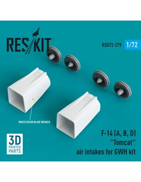 F-14(A, B, D) Tomcat air intakes for GWH kit (3D Printed), 1/72 - R...
