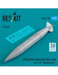 600 gallon centerline fuel tank for A-10 Thunderbolt II (1 pcs) (3D...