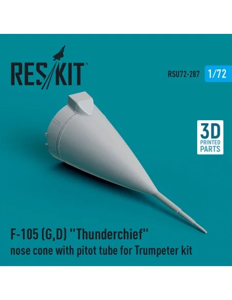 F-105 (G, D) Thunderchief nose cone with pitot tube for Trumpeter k...
