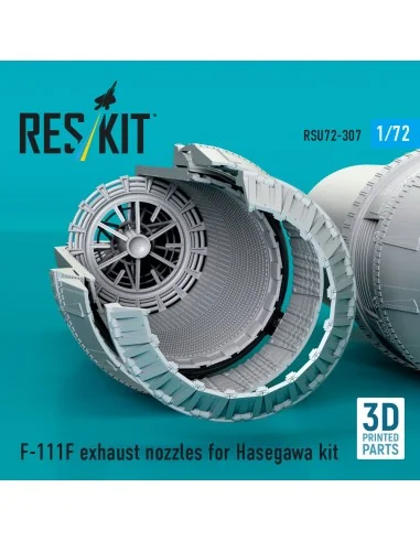 F-111F exhaust nozzles (3D Printed) for Hasegawa, 1/72 - ResKit Mod...