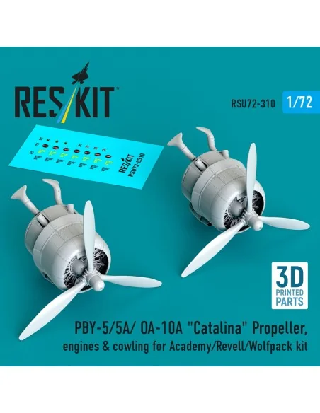 PBY-5/5A/ OA-10A Catalina Propeller, engines & cowling for Academy/...