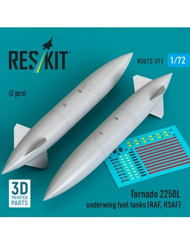Tornado 2250L underwing fuel tanks (RAF, RSAF) (2 pcs) (3D Printed)...
