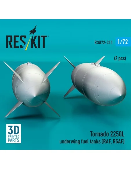 Tornado 2250L underwing fuel tanks (RAF, RSAF) (2 pcs) (3D Printed)...