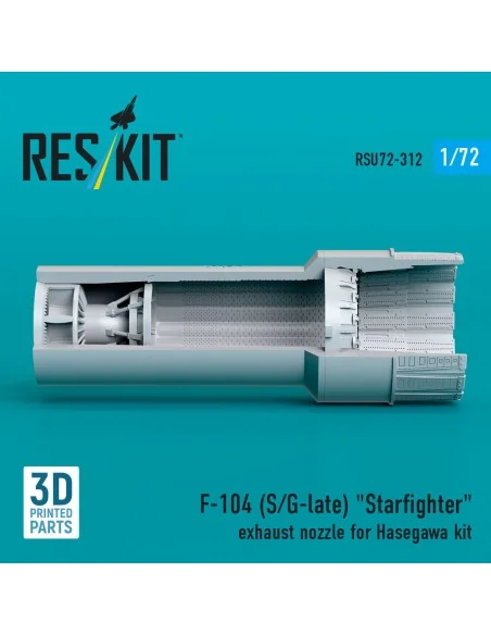 F-104 (S/G-late) Starfighter exhaust nozzle for Hasegawa kit (3D Pr...