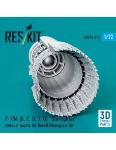 F-104 (A, C, D, J, G) Starfighter exhaust nozzle for Revell/Monogra...