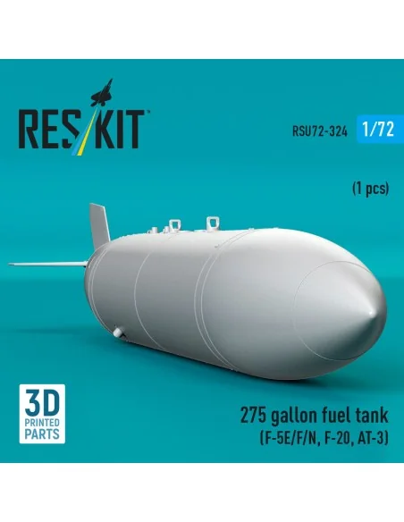 275 gallon fuel tank (F-5E/F/N, F-20, AT-3) (1 pcs) (3D Printed), 1...