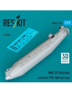 MiG-29 Fulcrum centerline PTB-1500 fuel tank (1 pcs) (3D Printed), ...