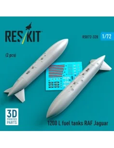 1200 L fuel tanks RAF Jaguar (2 pcs) (3D Printed), 1/72 - ResKit Mo...