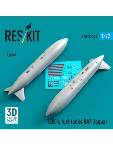 [NO_DESC] 1200 L fuel tanks RAF Jaguar (2 pcs) (3D Printed), 1/72 -...