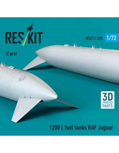 1200 L fuel tanks RAF Jaguar (2 pcs) (3D Printed), 1/72 - ResKit Mo...