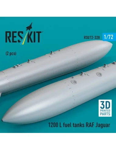 1200 L fuel tanks RAF Jaguar (2 pcs) (3D Printed), 1/72 - ResKit Mo...